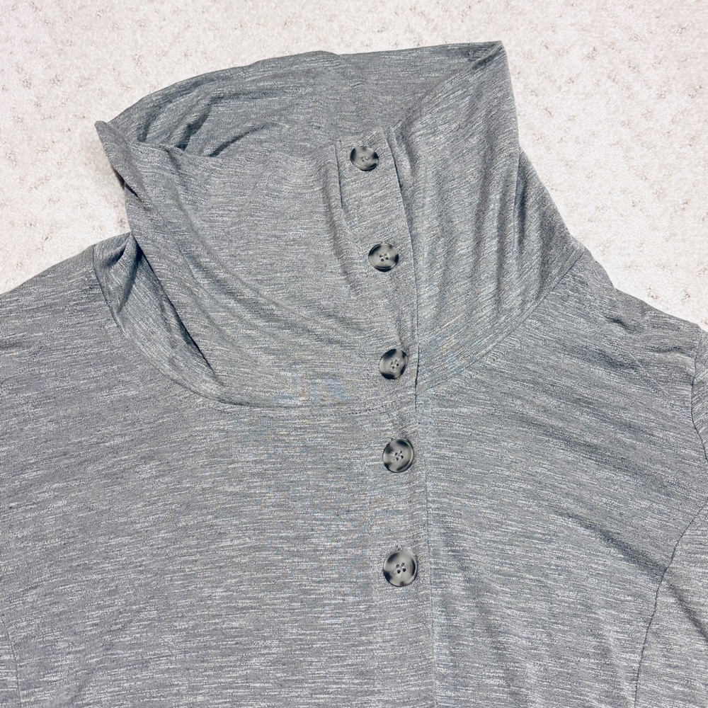 Maurices Lightweight Cardigan Jacket Size 3X Grey Cowl High Neck Office School - Picture 2 of 13